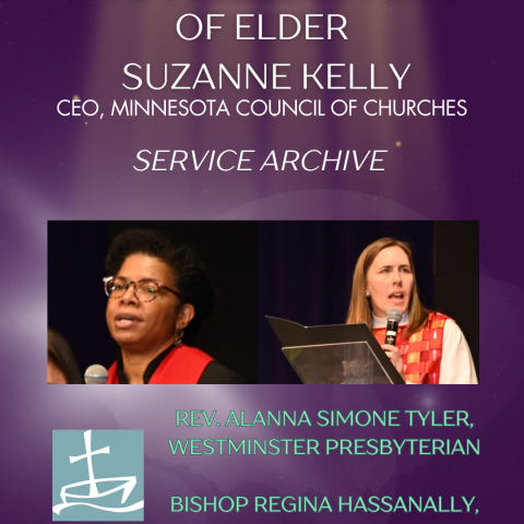 Video title card has purple background, images of a black woman and a white woman speaking to an audience